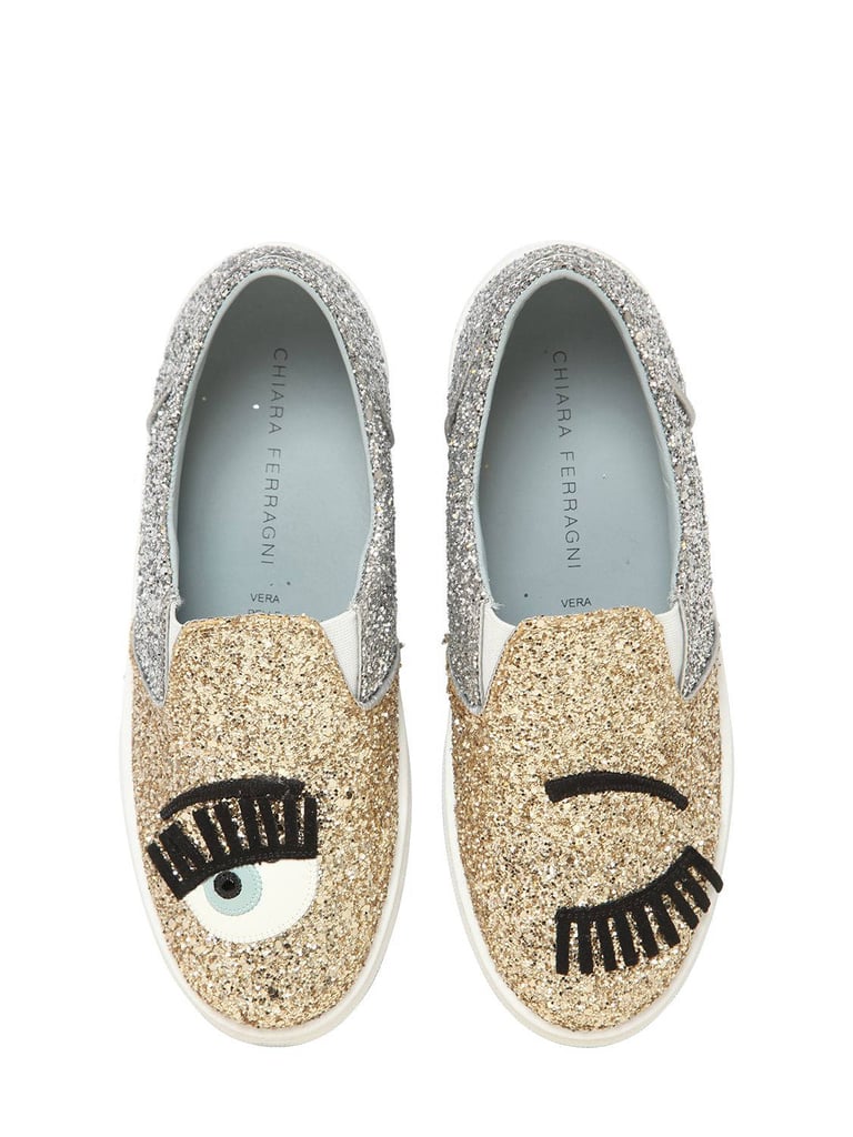 Chiara Ferragni Flirting Glitter Slip-On Sneakers ($241) | Comfortable ...