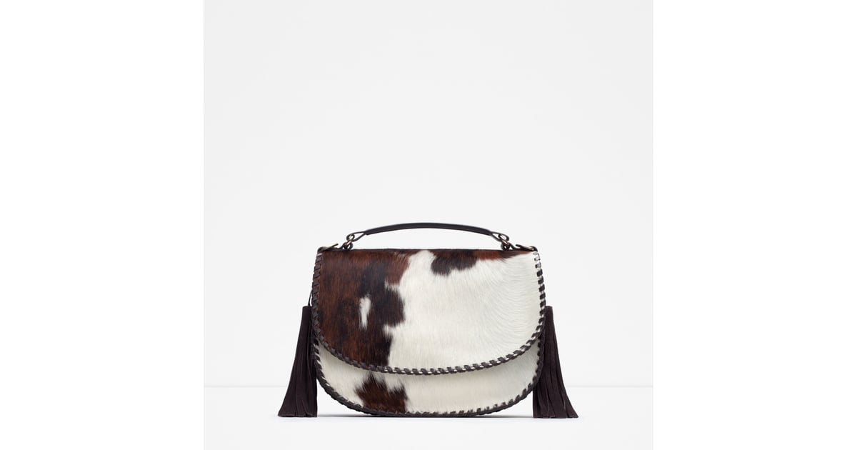 Zara Printed Leather Saddle Bag 28 Bags That Go With Absolutely
