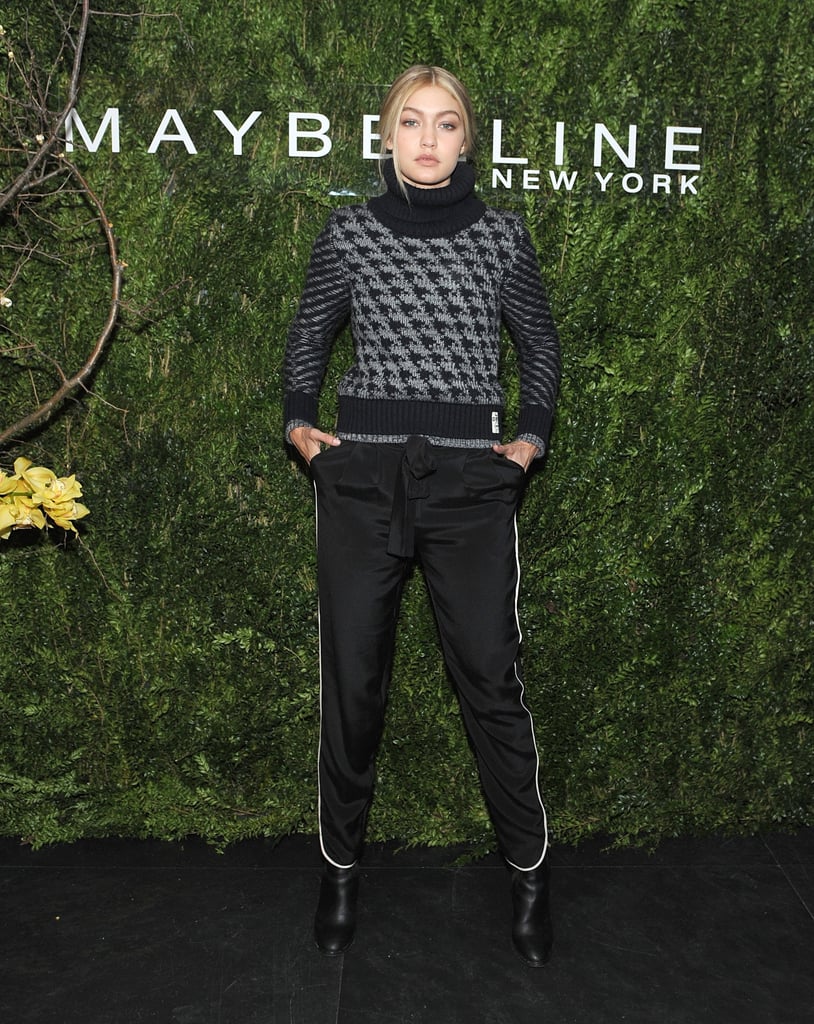 She Feted Maybelline Wearing a Contrast Turtleneck