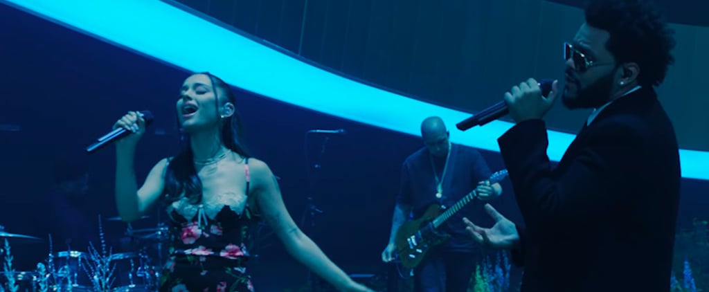 Ariana Grande Performed With The Weeknd, and We Couldn't Stop Staring at Her Sparkly Boots