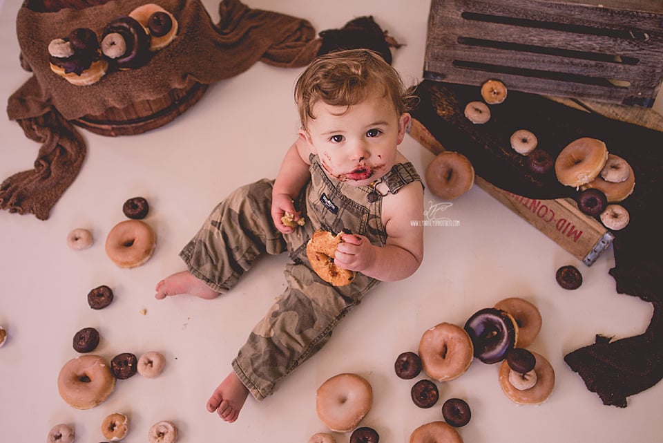First Birthday Doughnut Smash Photoshoot