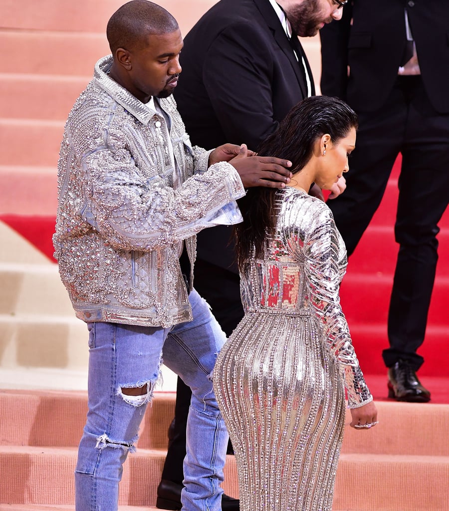 Kim Kardashian and Kanye West at the 2016 Met Gala