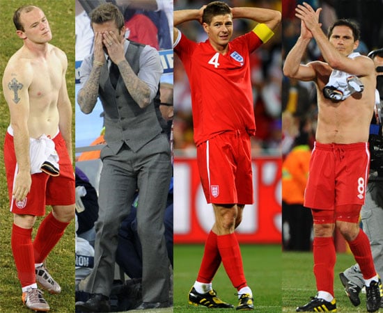 Pictures of England v Germany World Cup Game including David Beckham, Shirless Wayne Rooney Frank Lampard