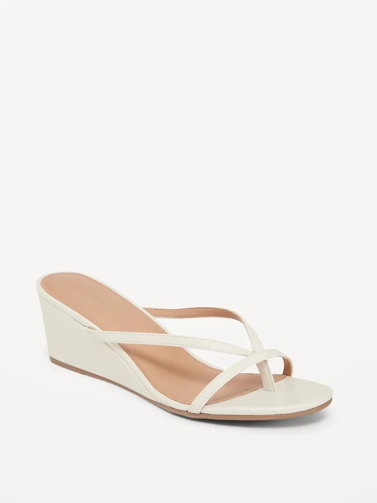 Old Navy Faux-Leather Wedge Thong