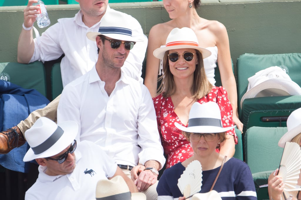 The lovebirds looked pretty cozy together at the French Open in May 2018.