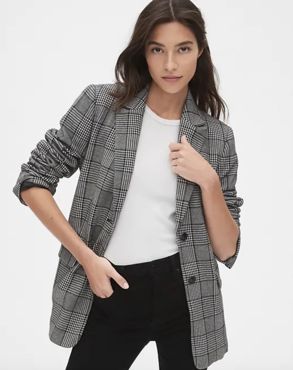 Gap classic 2025 plaid girlfriend blazer
