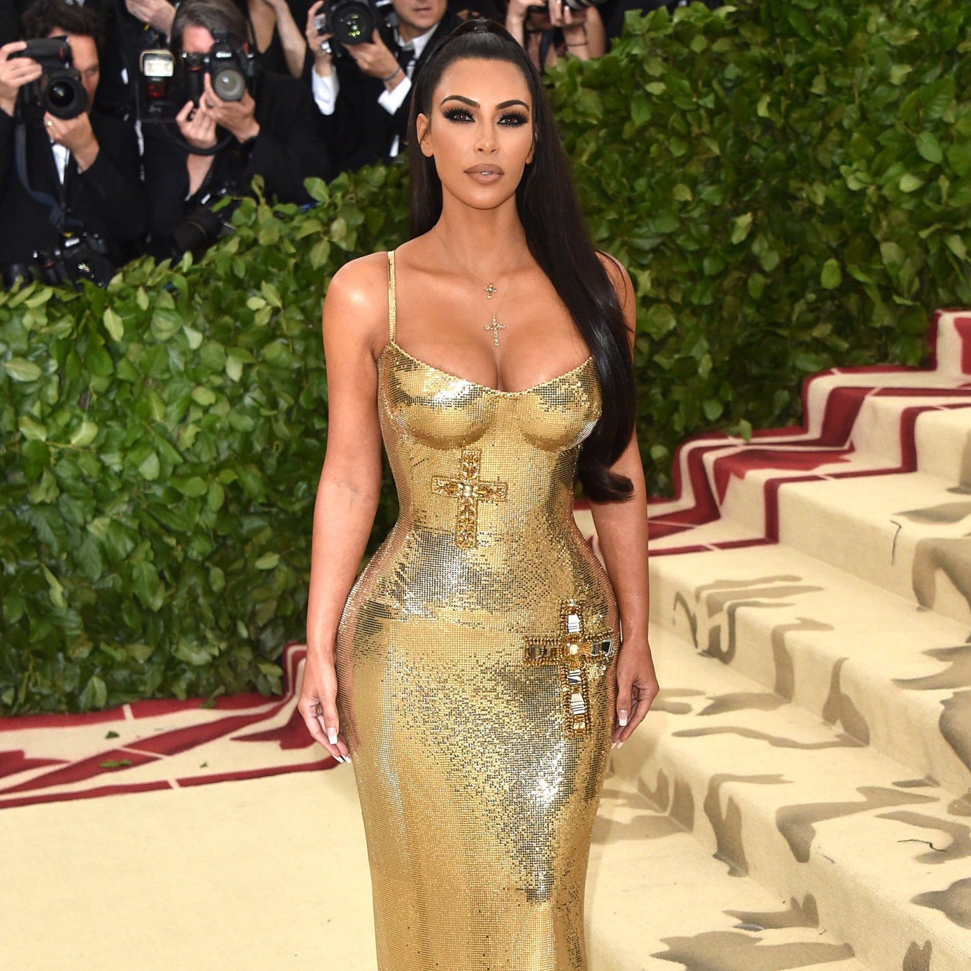 Kim Kardashian Versace Dress at the 