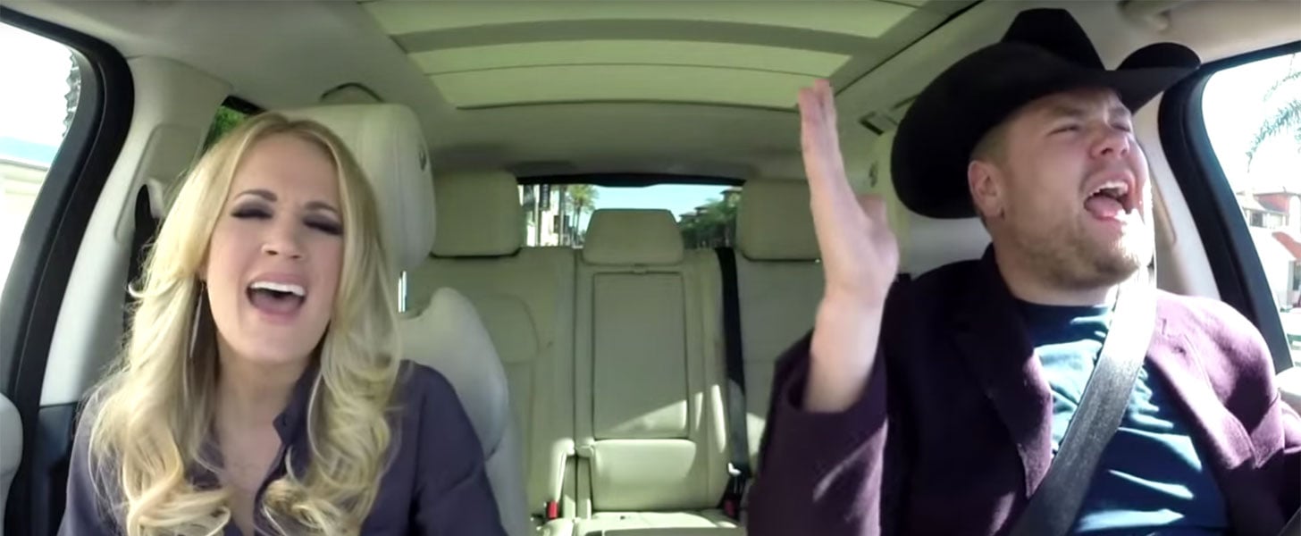 Mike Fisher does Carpool Karaoke on Wife Carrie Underwood's “Cry
