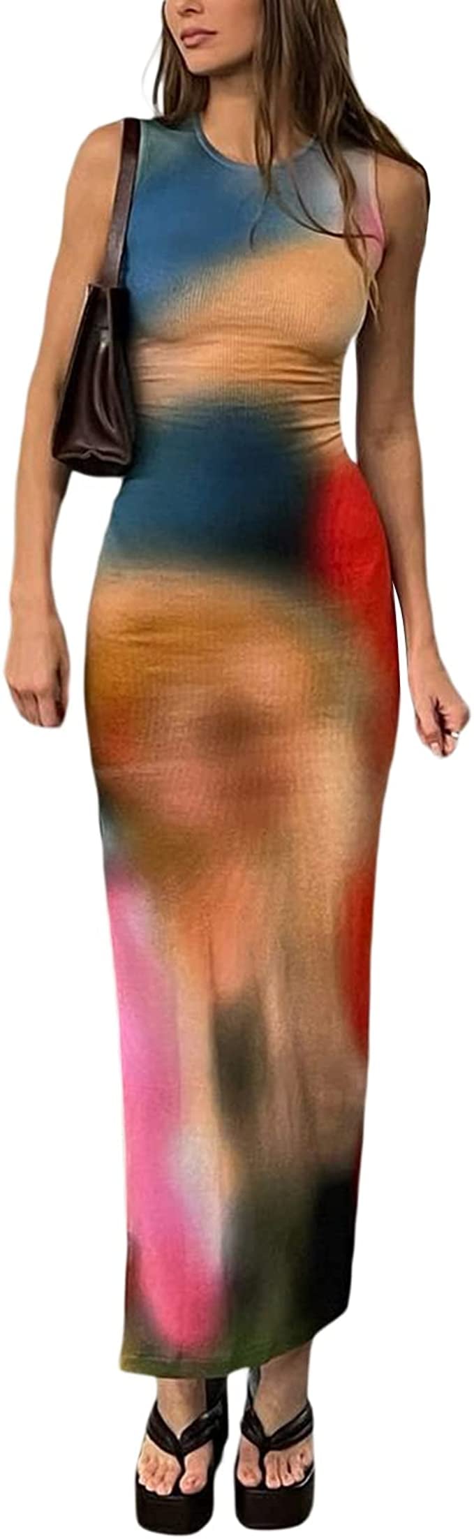 A Colorful Dress: Spaghetti Strap Maxi Dress