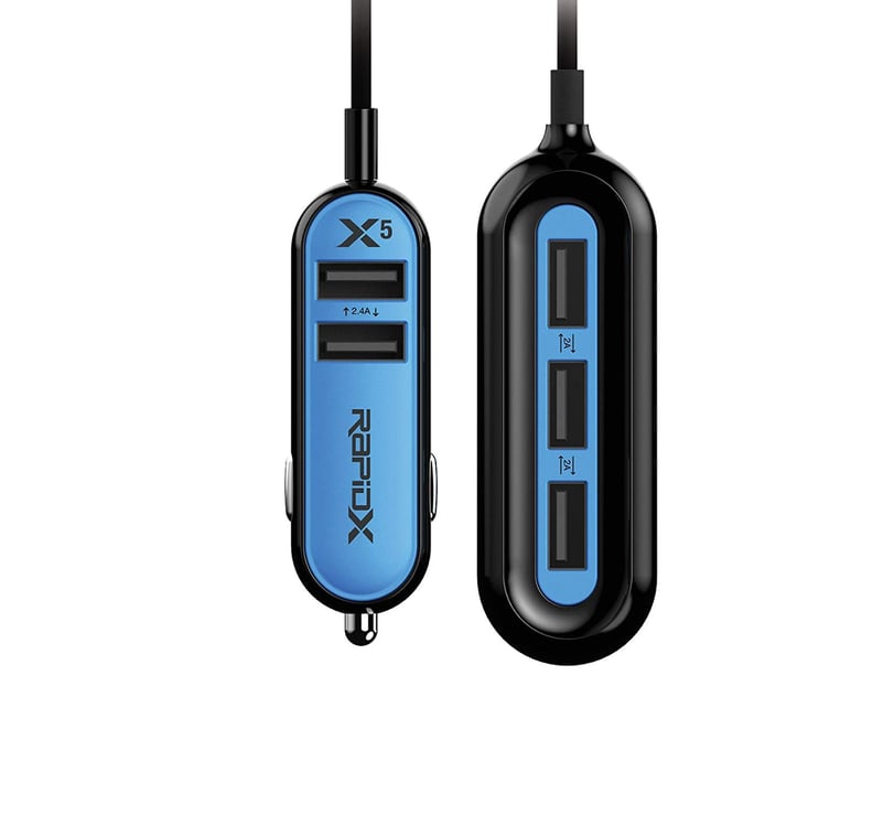RapidX X5 Car Charger With 5 USB Ports For iPhone and Android