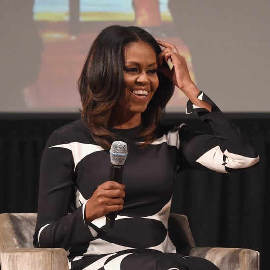 Michelle Obama's Black and White Circle Dress
