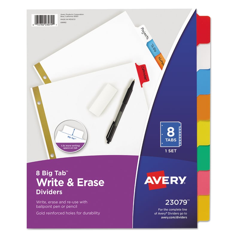 Avery Write & Erase Big Tab Paper Dividers