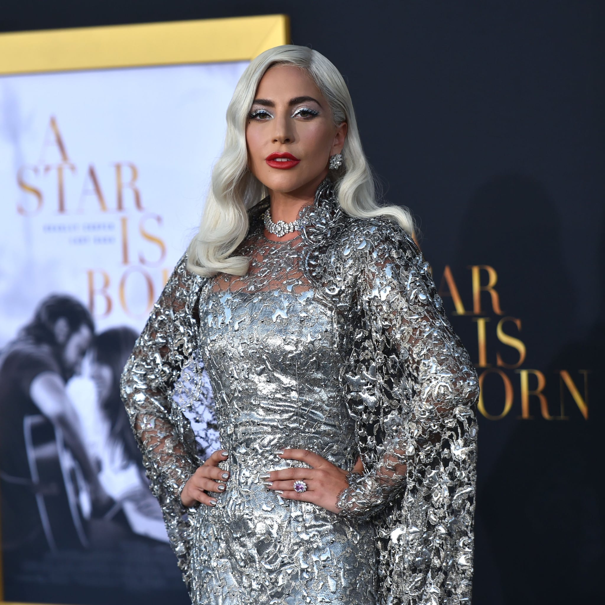 Gaga's Silver Dress Star Is Born Premiere Sept 2018 | POPSUGAR Fashion