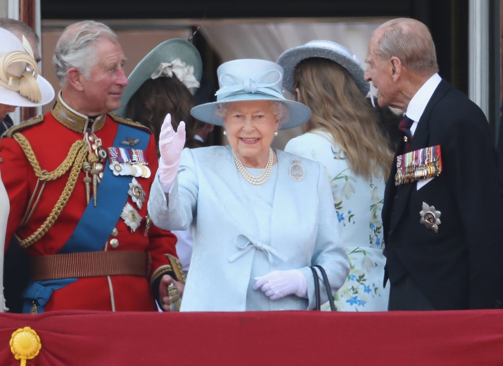Pictured: Prince Charles, Queen Elizabeth II, and Prince Philip.