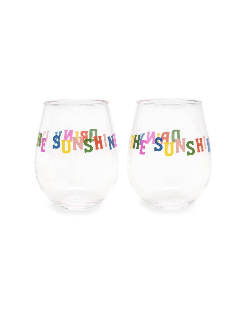 Drink Up the Sunshine Party On Wine Glasses