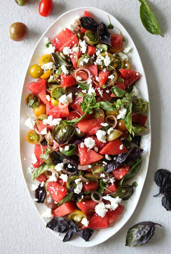 Watermelon and Tomato-Basil Salad | Summer Salad Recipes | POPSUGAR ...