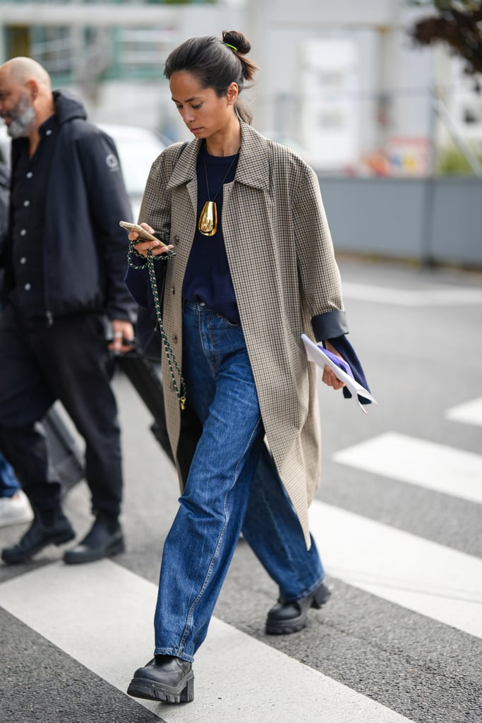 Jeans and Ankle Boots Outfit Idea: Opt for Oversized
