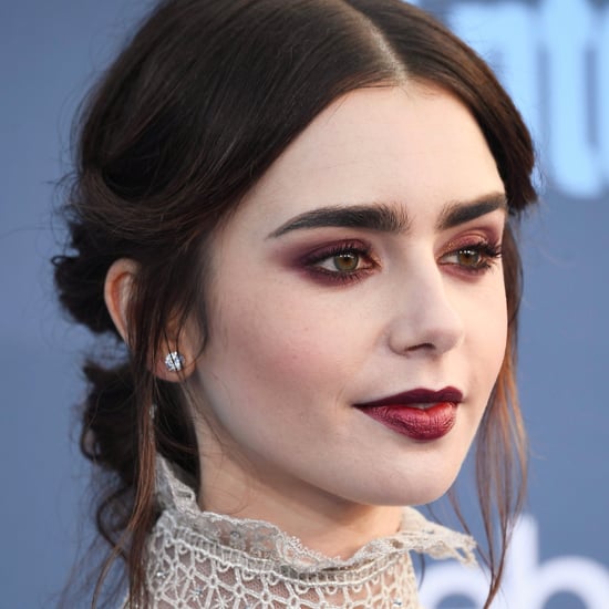 Lily Collins' Makeup and Hair at 2017 Critics' Choice Awards