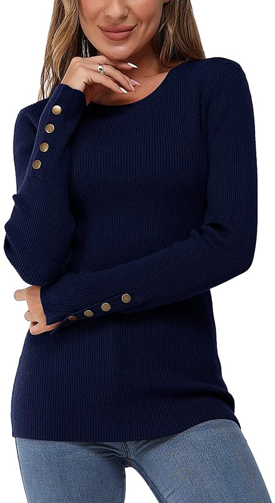 Newshows Solid Knit Crewneck Sweater | Best Amazon Sweaters Under $30 ...