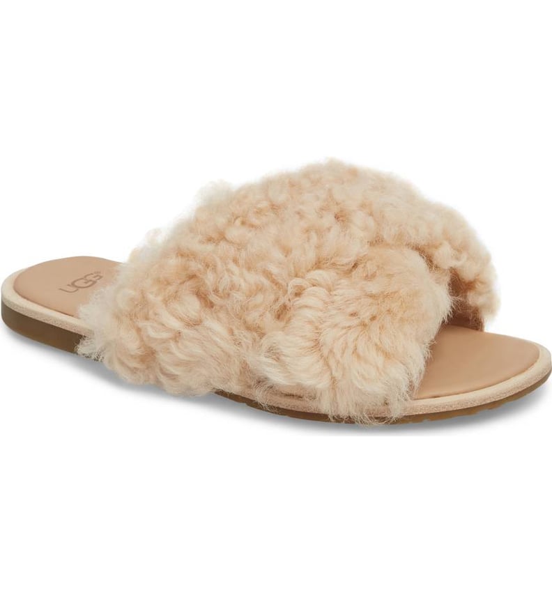 UGG Joni Genuine Shearling Slide Sandal