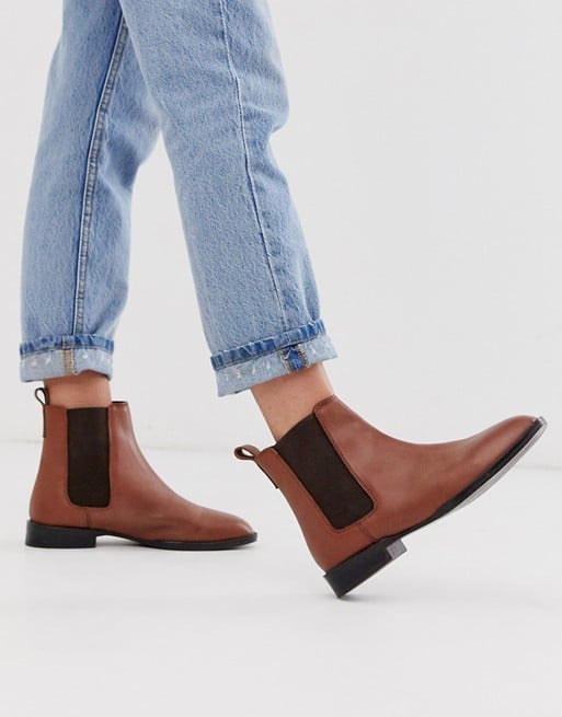 leather tan chelsea boots womens