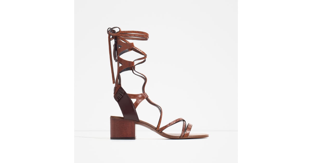 zara lace up sandals