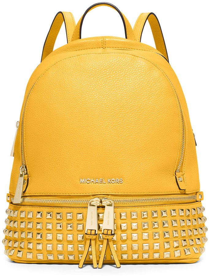 MICHAEL Michael Kors Rhea Small Studded Leather Backpack ($358) | Channel  Your Inner Lou With These Outfits Inspired by Me Before You | POPSUGAR  Fashion Photo 15