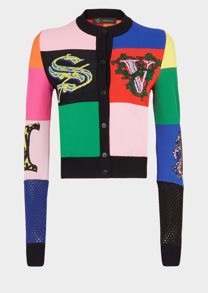 Versace Alphabet Motif Cardigan Best Cardigans 2019 POPSUGAR