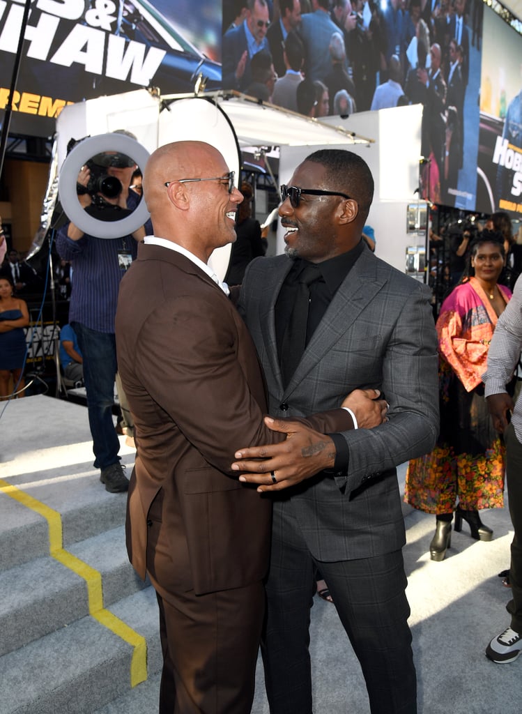 Dwayne Johnson and His Mom at Hobbs and Shaw LA Premiere