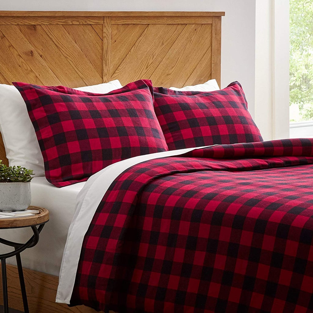 Stone & Beam Rustic Buffalo-Check Flannel Duvet Cover Set