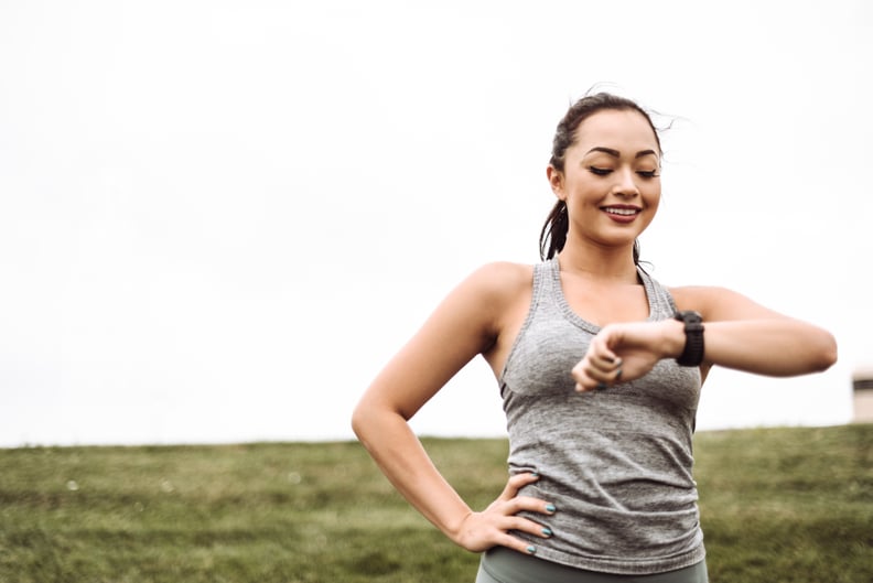 woman with fitness tracker