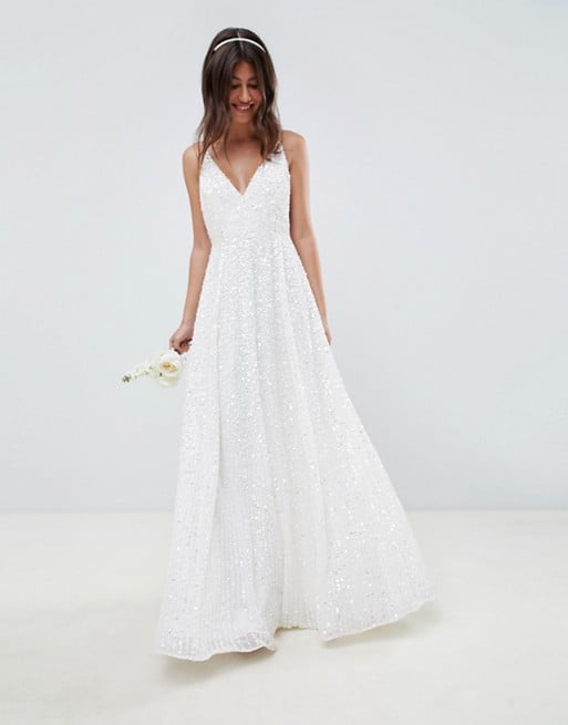 Asos Edition Sequin Cami Wedding Dress