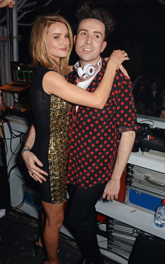 Guess who else wanted a piece of Nick Grimshaw? Yep, here comes Rosie, back for some love.