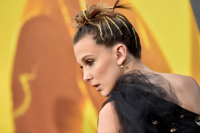 Millie Bobby Brown's Gold Topknot, 2019