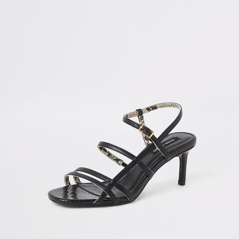 River Island Black Caged Sandals