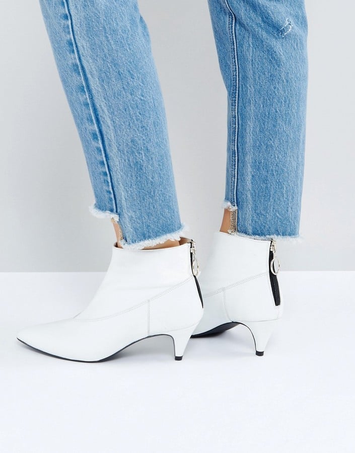 Gestuz White Patent Boots