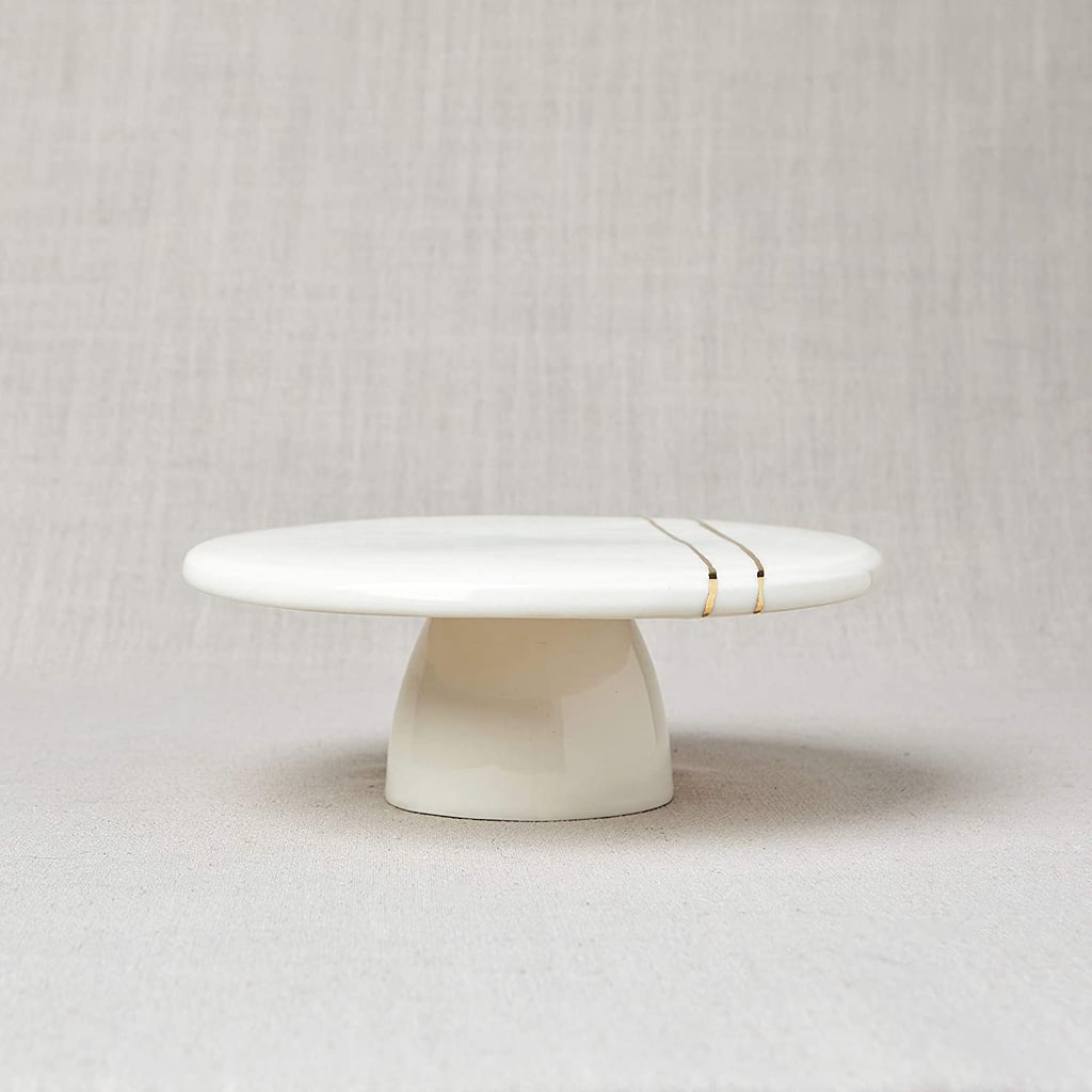 White and Gold Porcelain Cake Stand