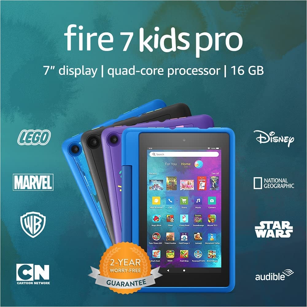 A Tablet: Fire 7 Kids Pro Tablet