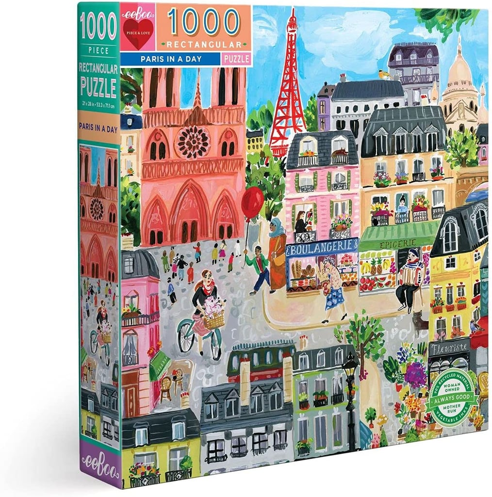 Games and Craft Kits: EeBoo Piece and Love Paris in a Day 1000-Piece Rectangular Jigsaw Puzzle