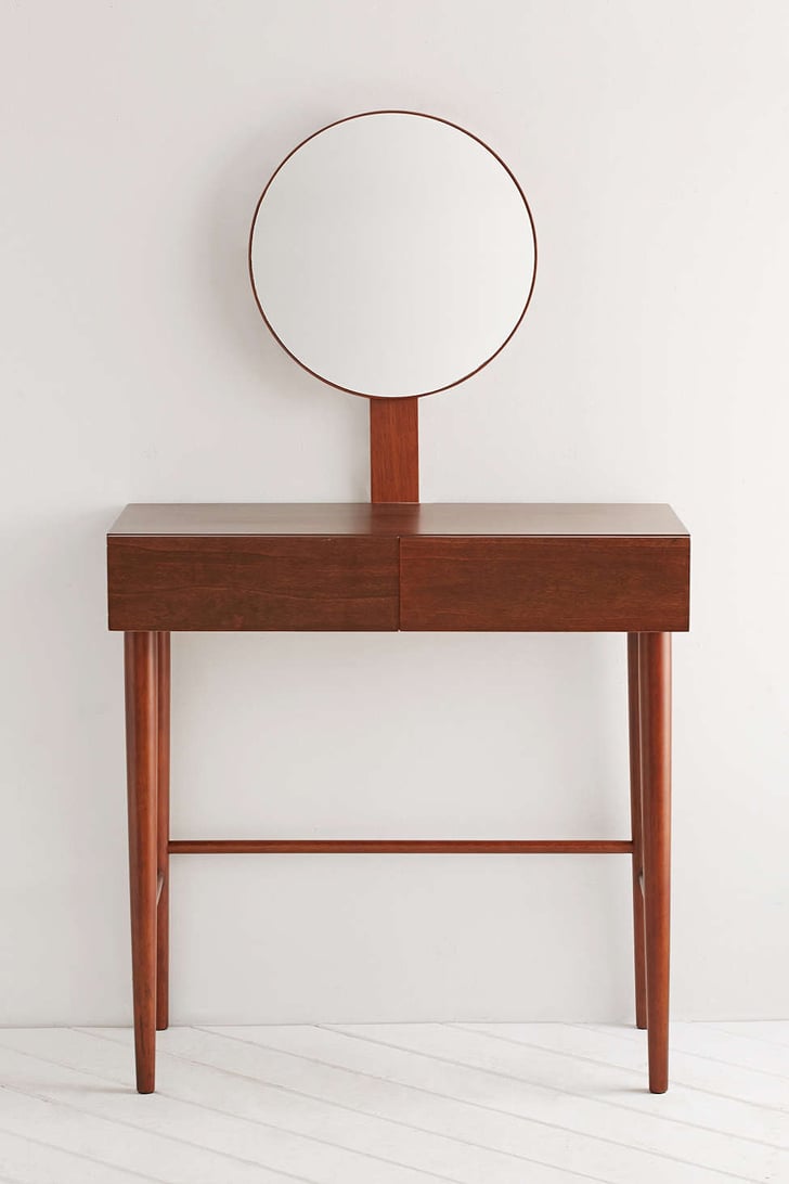 This sleek and versatile vanity (349) includes a detachable mirror