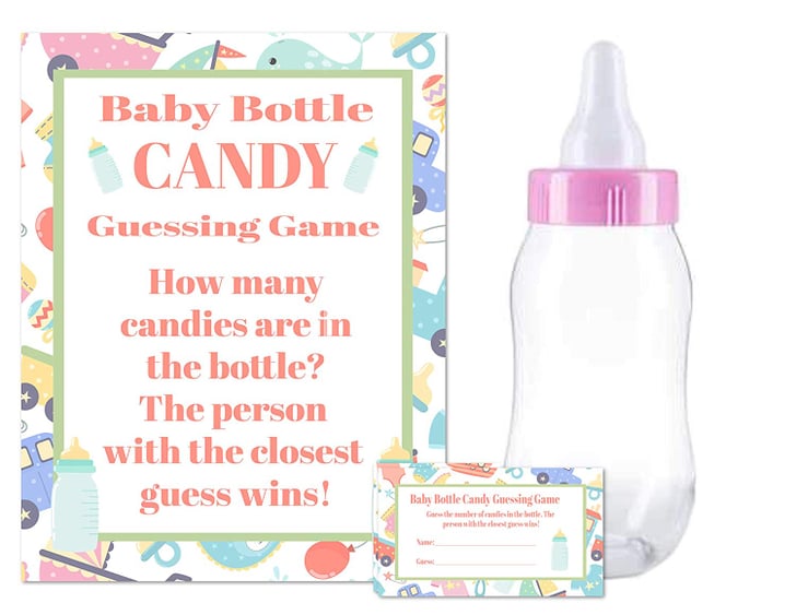 Baby Shower Bottle Candy Guessing Game Coed Baby Shower Games