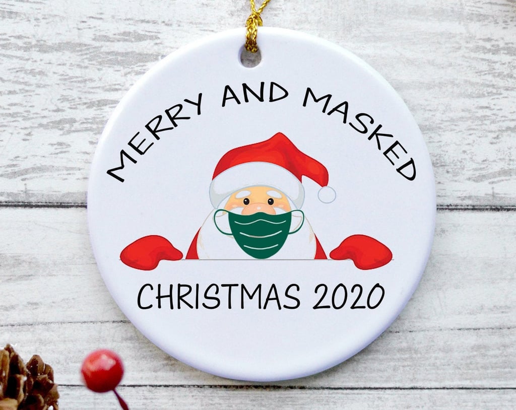Merry and Masked Christmas Ornament