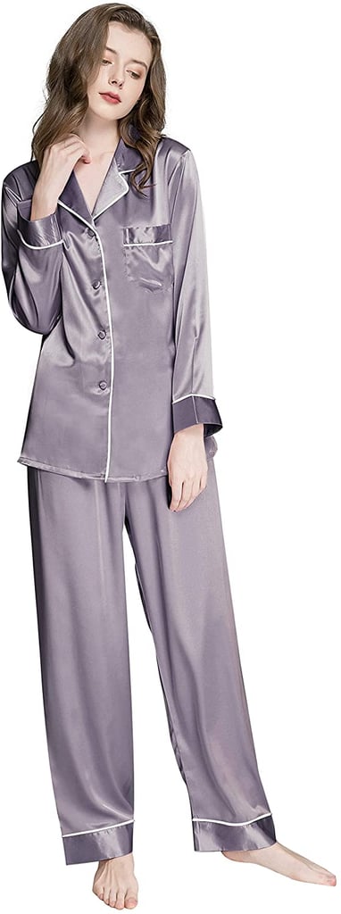 Lonxu Silk Satin Pajama Set