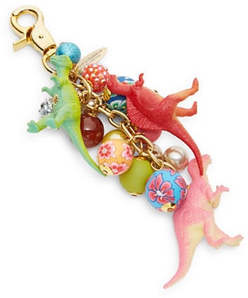 Lenora Dame Faux Pearl Accented Dinosaur Purse Charm