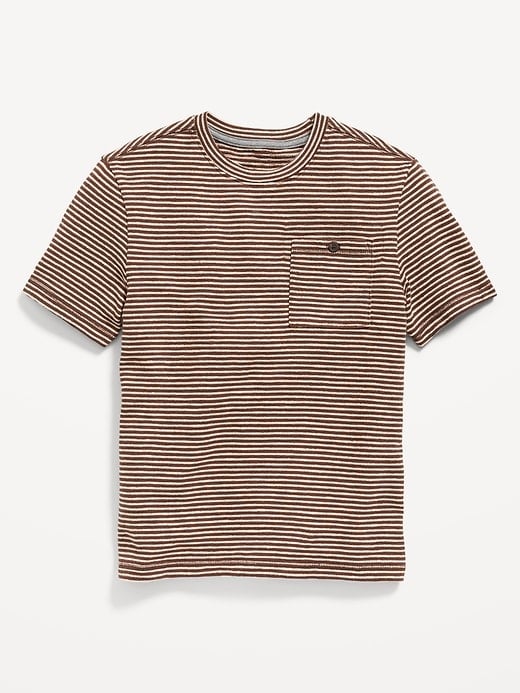 Old Navy Boys Short-Sleeve Buttoned Pocket Textured-Knit T-Shirt