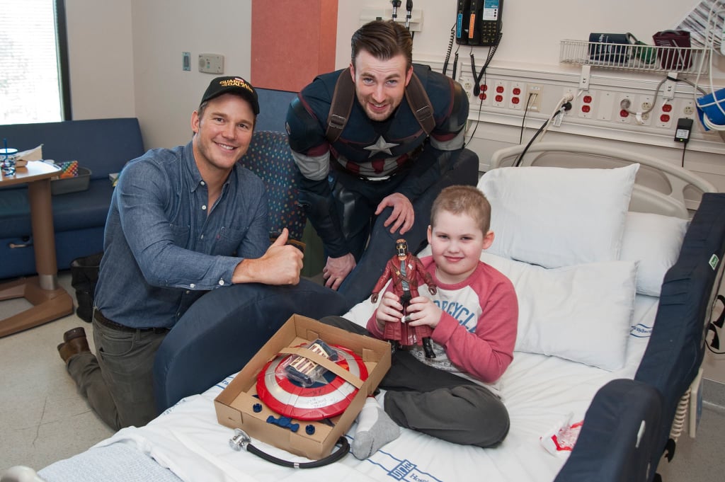 Chris Pratt and Chris Evans at Seattle Children's Hospital