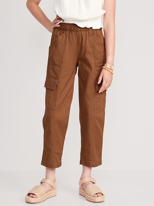 Girls Loose Twill Cargo Pants