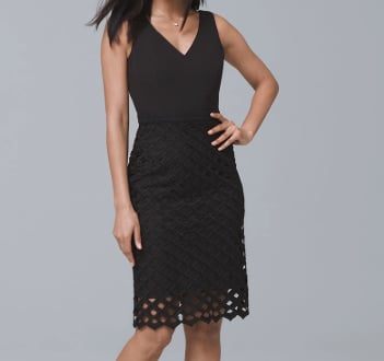 Lattice Skirt Sheath Dress