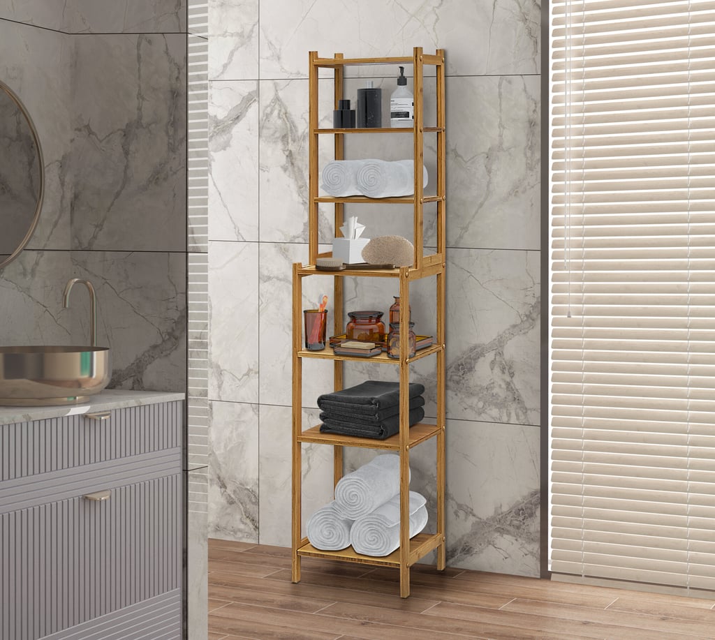 Ahriah Solid Wood Free-Standing Bathroom Shelves