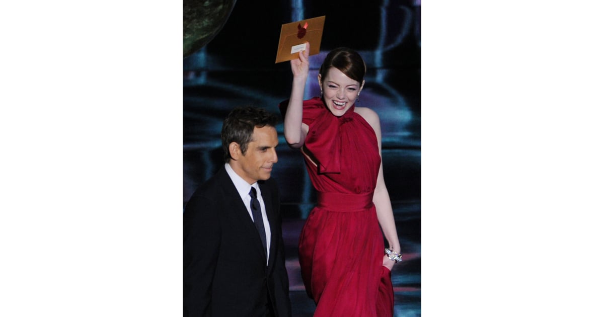 Emma Stone was all smiles while presenting an award with ...